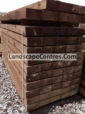 8ft Brown Tanalised Timber Sleepers 2.4m (200x100mm)