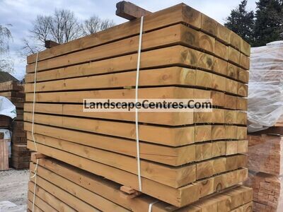 8ft Green Tanalised Timber Sleepers 2.4m (200x100mm)