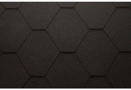 Black Hexagon Felt Shingles