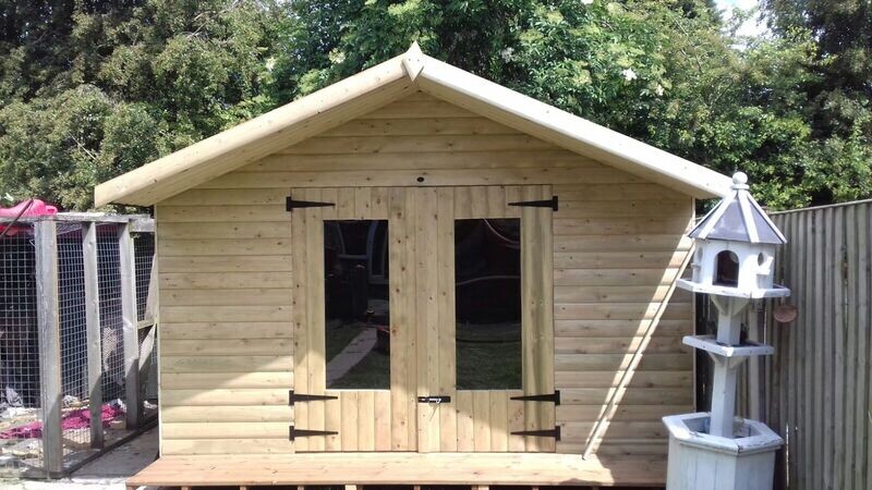 The Sturdy Tanalised Summerhouse- Pent/ Apex (All sizes available)