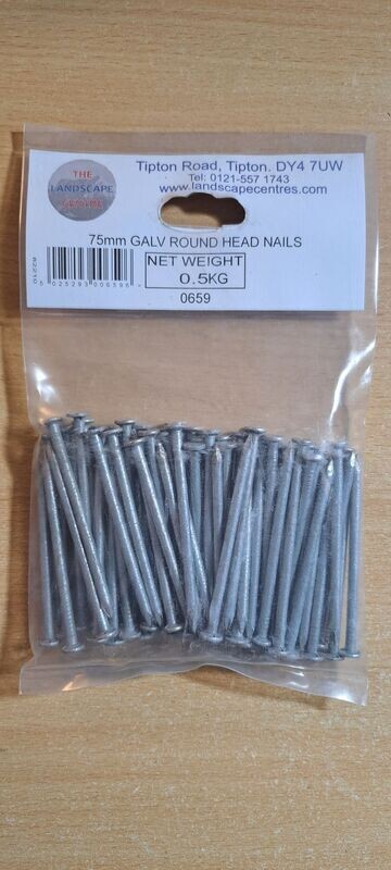 75mm 1/2Kg Bag Galvanised Nails