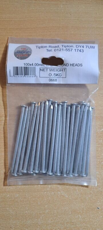100mm 1/2Kg Bag Galvanised Nails