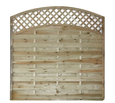 Sussex Arch Lattice Top European Fence Panel
*4 Sizes Available*