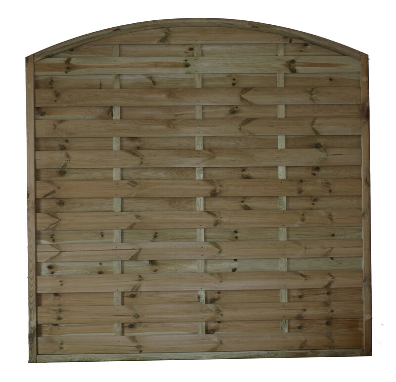Devon Arched Horizontal European Fence Panel *1 Size Available*