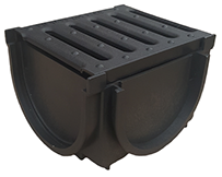 Drainage Channel Corner Quad Box (Black)