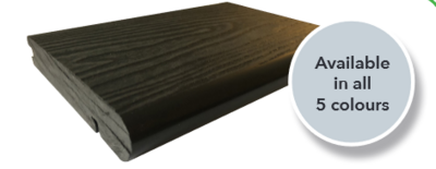 Composite Bullnose Step Board 2.90m 140x25mm (5 Colours Available)