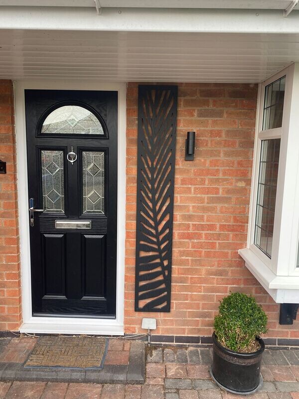 Palm Trellis Charcoal black (1830x300x18mm)