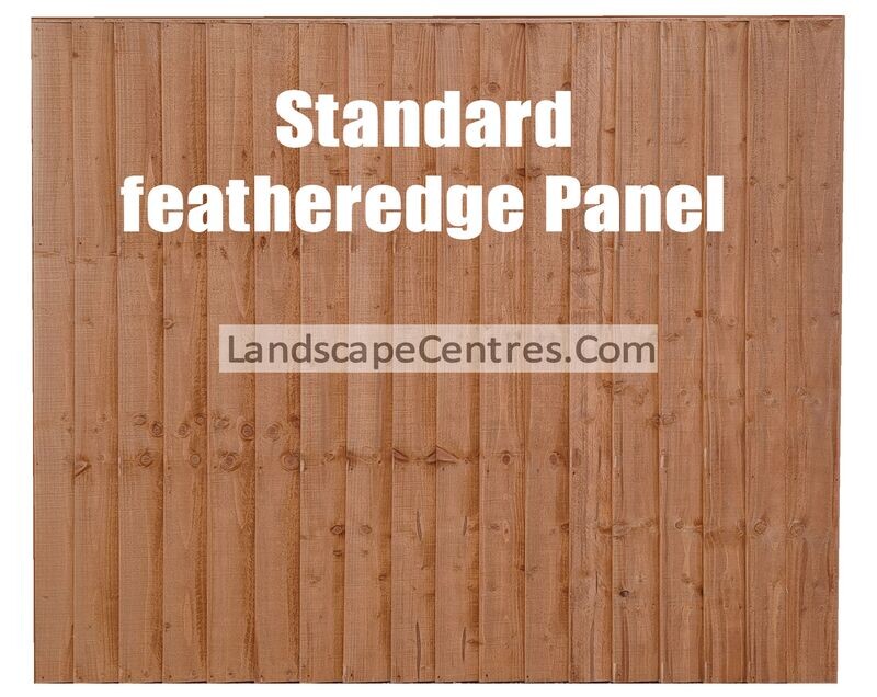 Standard Featheredge Fence Panel- Nut Brown *Please Choose Size*