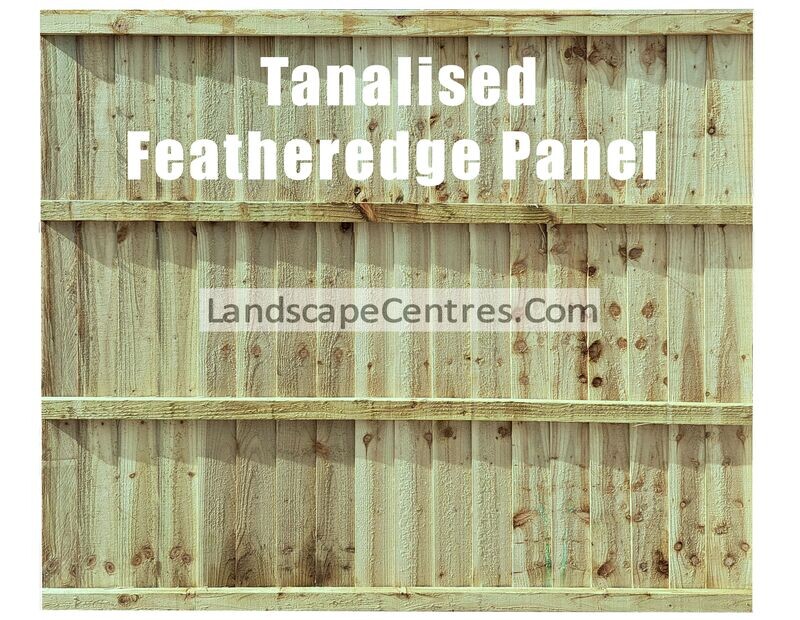 Tanalised (Green) Featheredge Fence Panel *Please Choose Size*