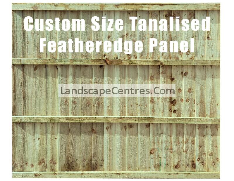 Tanalised (Green) Custom Width Featheredge Fence Panel-  *Please Choose Size*