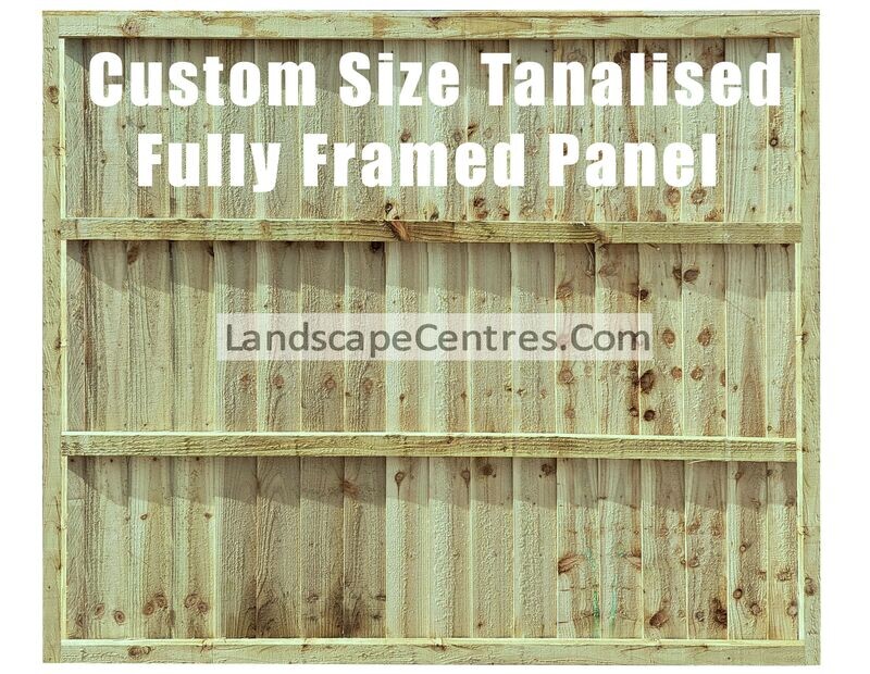 Custom Width Fully Framed Tanalised (Green) Featheredge Fence Panel *Please Choose Size*