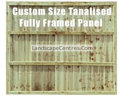 Custom Size Fully Framed Featheredge Fence Panel- Tanalised Green *Please Choose Size*