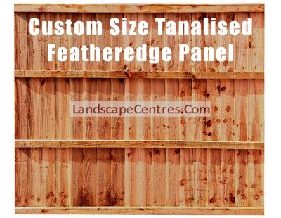 Custom Size Featheredge Fence Panel- Tanalised Brown *Please Choose Size*