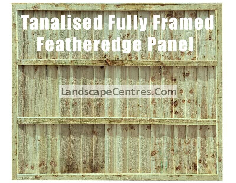 Fully Framed Tanalised (Green) Featheredge Fence Panel *Please Choose Size*