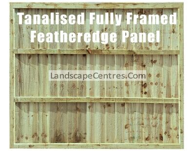 Fully Framed Featheredge Fence Panel- Tanalised Green *Please Choose Size*