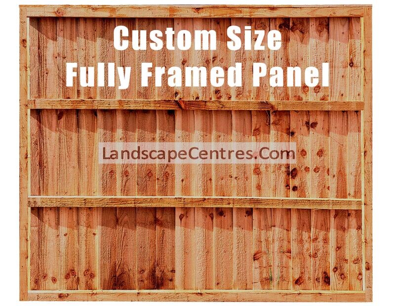 Custom Width (Fully Framed) Featheredge Fence Panel- Nut Brown *Please Choose Size*