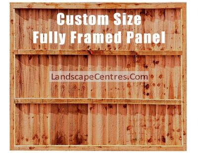 Custom Size Fully Framed Featheredge Fence Panel- Nut Brown *Please Choose Size*