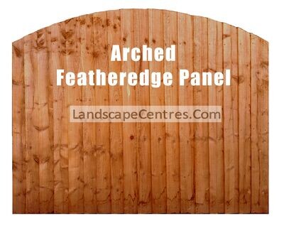Featheredge Arched Fence Panel- Nut Brown *Please Choose Size*