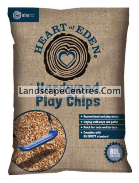 Heart Of Eden Hardwood Playground Chippings 60L Bag