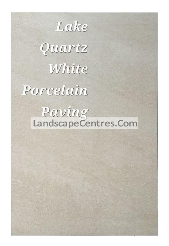 Lake Quartz White Porcelain Paving Slab- From £26 per m2 (3 Sizes Available)