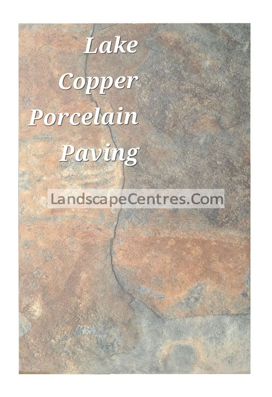 Lake Rustic Copper Porcelain Paving Slab- From £26 per m2 (3 Sizes Available)