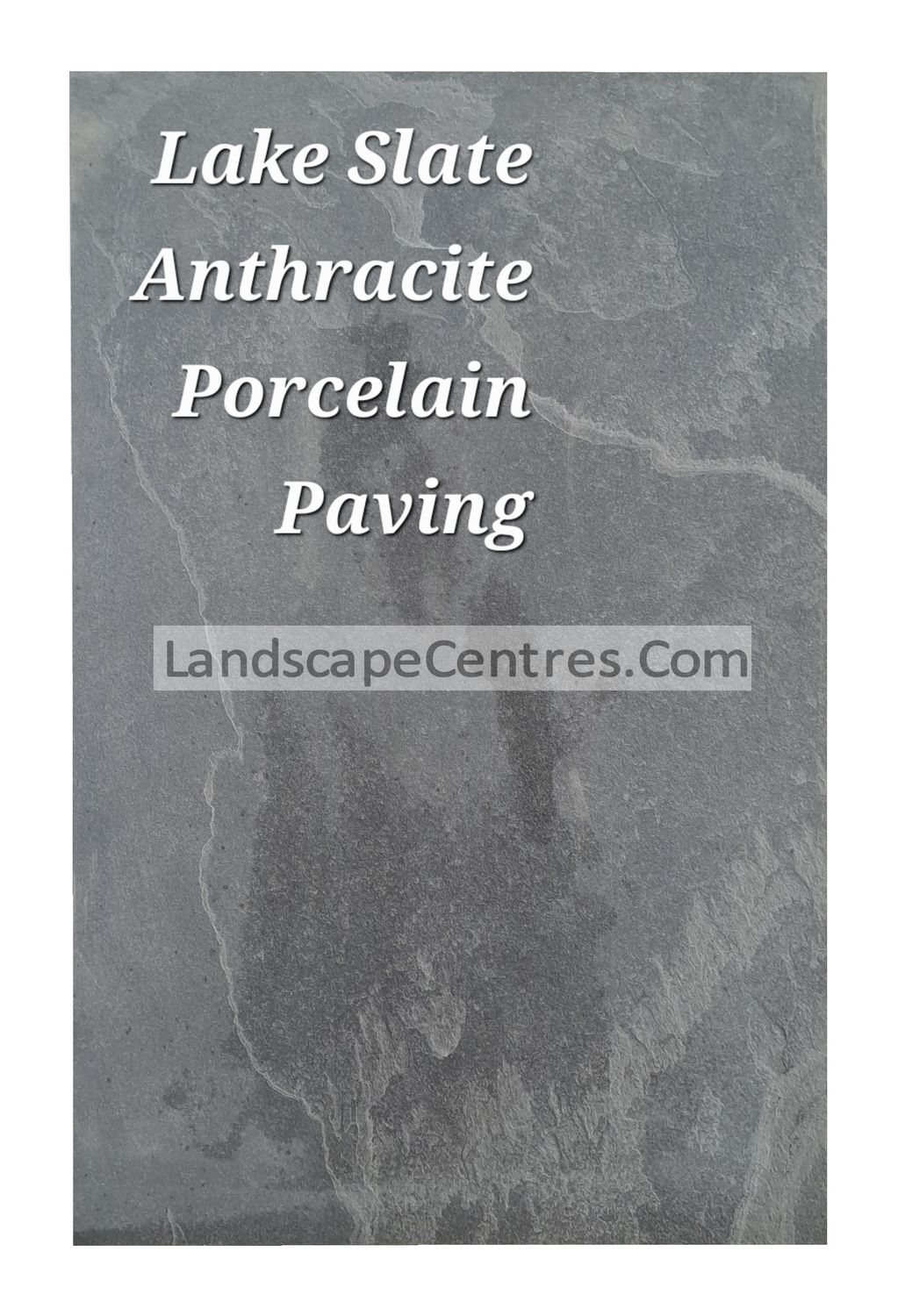 Lake Slate Anthracite Porcelain Paving Slab- From £26 per m2 (3 Sizes Available)