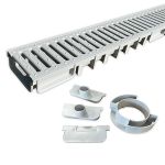 Light Grey Shallow Drainage Channel & Accessory Kit
