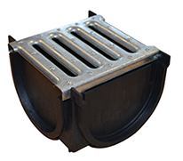 Drainage Channel Corner 90mm (Galvanised Top)