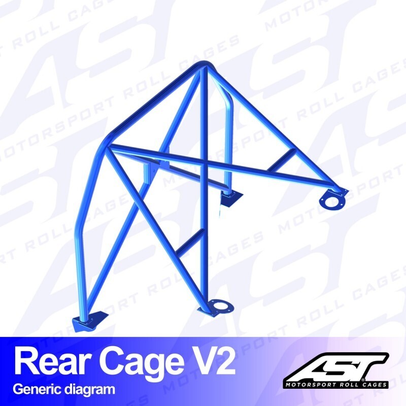 ROLL BAR TOYOTA GR YARIS (GXPA16) 2-DOOR HATCHBACK REAR CAGE V2