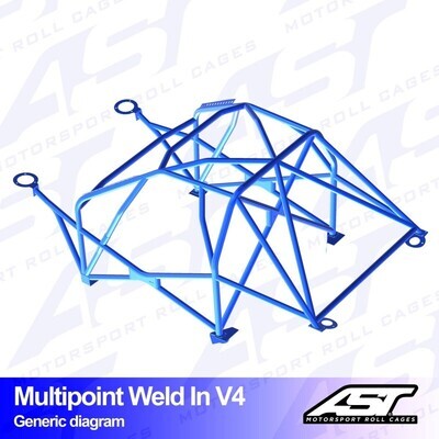 ROLL CAGE TOYOTA GR YARIS (GXPA16) 2-DOOR HATCHBACK MULTIPOINT WELD IN V4 ROLL CAGE TOYOTA GR YARIS (GXPA16) 2-DOOR HATCHBACK MULTIPOINT WELD IN V4