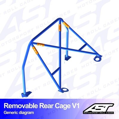 ROLL BAR TOYOTA GT86 (ZN6) 2-DOORS COUPE REMOVABLE REAR CAGE V1