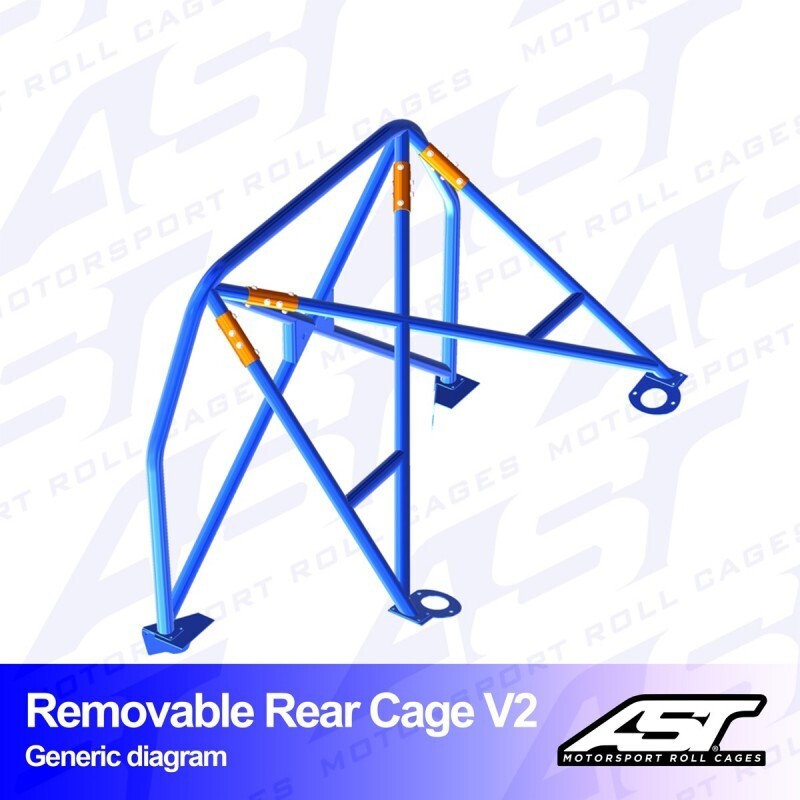 ROLL BAR TOYOTA GT86 (ZN6) 2-DOORS COUPE REMOVABLE REAR CAGE V2