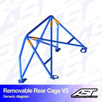 ROLL BAR TOYOTA GT86 (ZN6) 2-DOORS COUPE REMOVABLE REAR CAGE V2