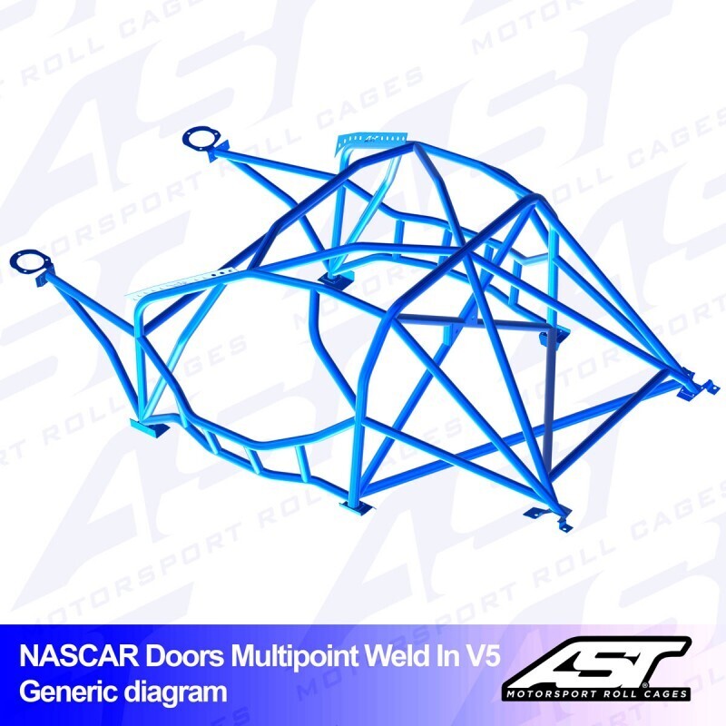 ROLL CAGE BMW (E46) 3-SERIES 2-DOORS COUPE RWD MULTIPOINT WELD IN V5 NASCAR-DOOR FOR DRIFT