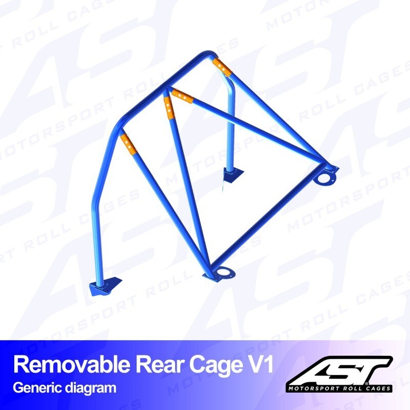ROLL BAR TESLA MODEL 3 5-DOOR HATCHBACK REMOVABLE REAR CAGE V1