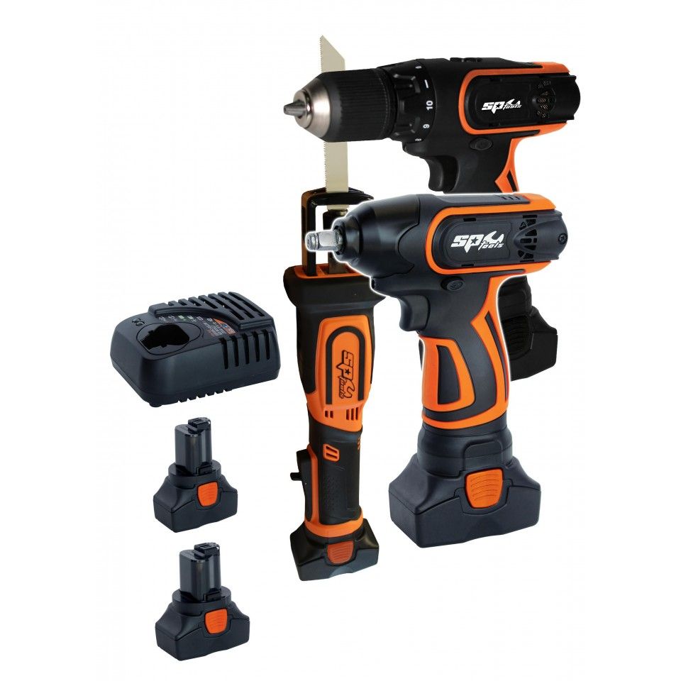 CORDLESS 16V COMBO KIT 3/8 CORDLESS 16V COMBO KIT 3/8" IMPACT WRENCH, DRILL/DRIVER AND RECIPROSAW