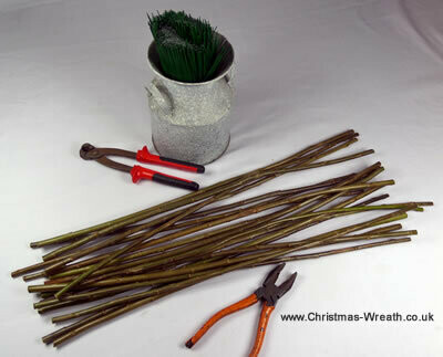 Locally grown willow sticks for craft