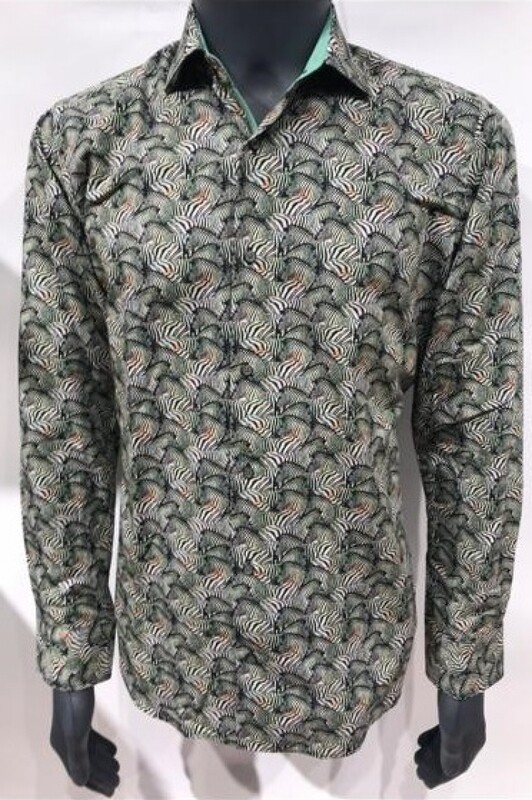 Carter&Davis zebra print 5024-2458-500 groen Carter&Davis zebra print 5024-2458-500 groen