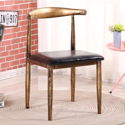 Rustic Gold Painted Vintage Design Chair