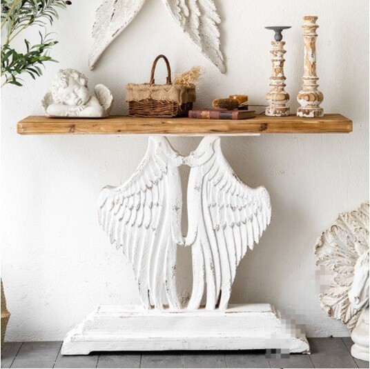 Ancient Mediterranean Angel Wings Engraving for Lobby, Corridor Art