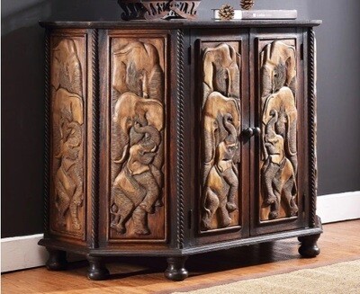 Antique Wooden Engraving For Nature Extinct Protection Species, Deco of Art Shelving, Cabinet and Commercial Display
