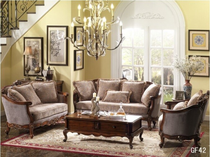 American Classic Wooden Antique Sofa Set