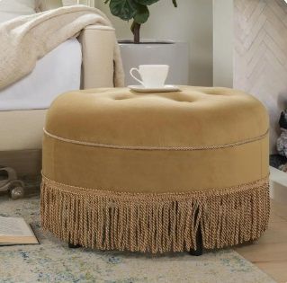 1960s Victorian Era Yellow Golden Stool