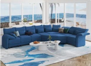 American Modular Velvet Sofa,167.6&quot; 8-Seater U Shaped Couch with Storage Chaise, Ottoman for Living Room