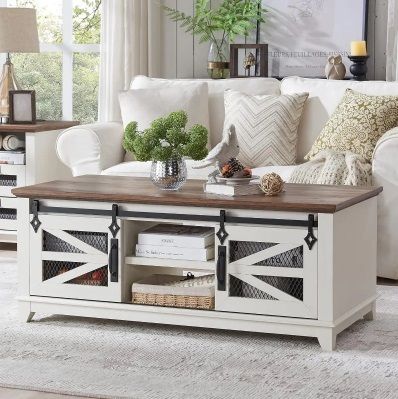 American Antique Rustic Oak Coffee Table