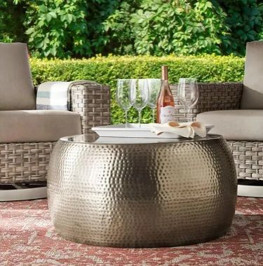 American Patio Light Golden Coffee Table