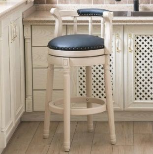 Antique + Mid Century blend American Design Bar Stool - 1 unit with Swivel Function