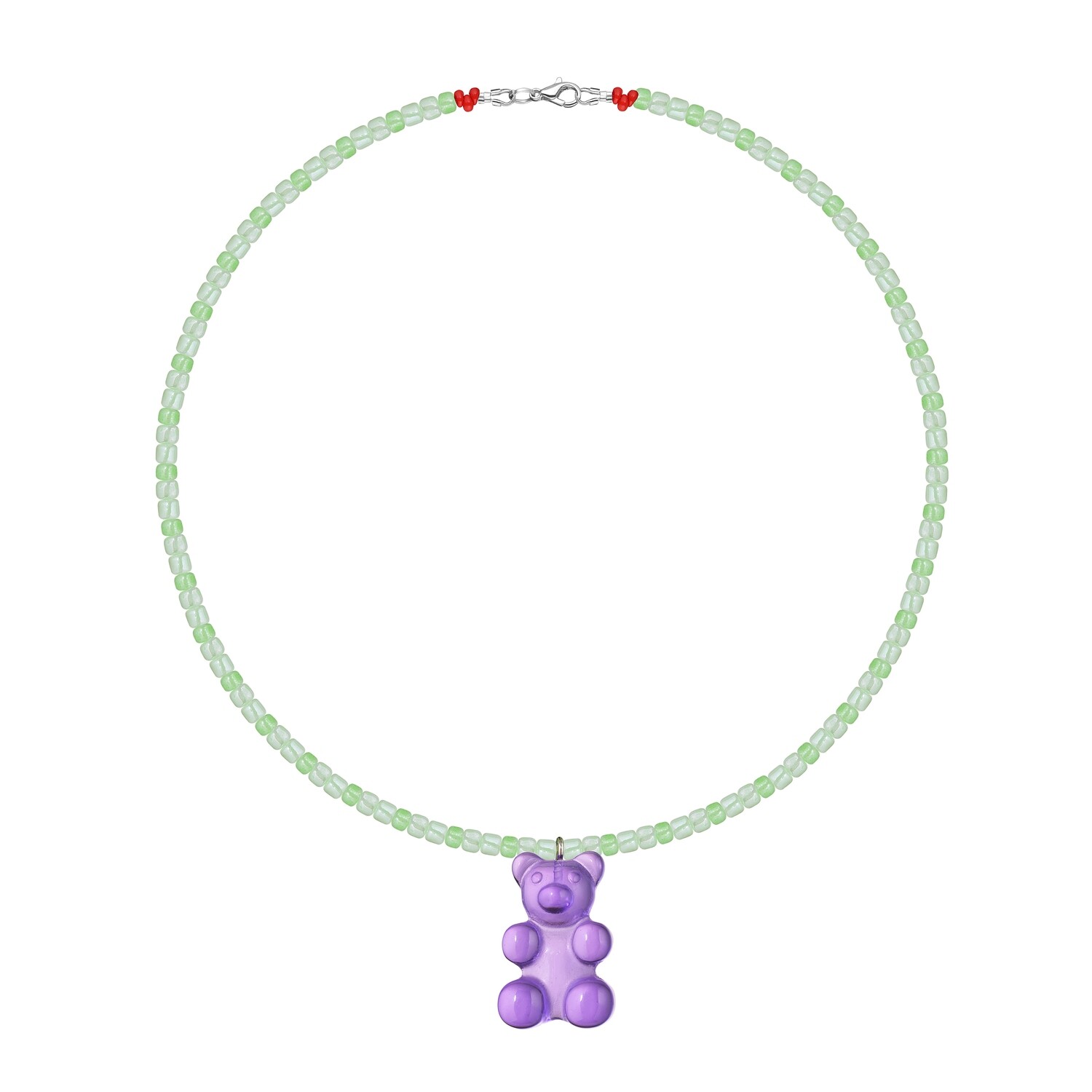 Apple and Grape Gummy Bear Necklace.