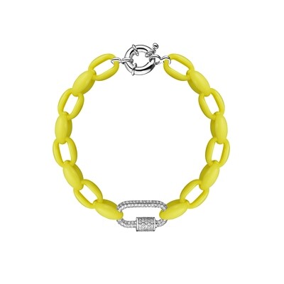 Yellow Carabiner Bracelet