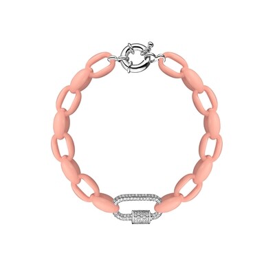 Pink Carabiner Bracelet